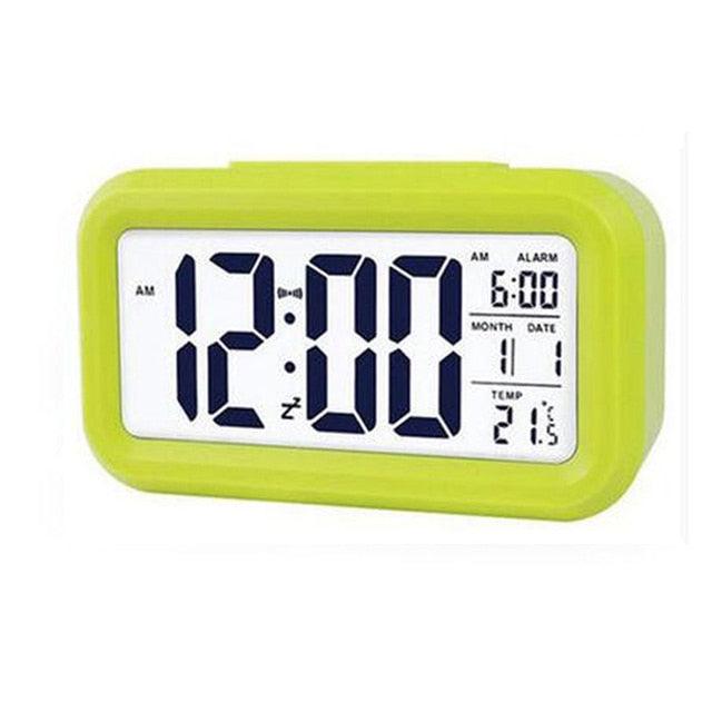 Digital Alarm Clock Voice Alarm Clock Intelligent Smart Timer Creative Students Mute LED Electronic Warning Machinery Gifts Battery Operated LCD Electronic Clock for Bedroom Home Kitchen Office Outdoor Stevvex
