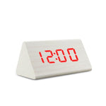 Digital Clock LED Wooden Alarm Clock Digital Alarm Clock with Wooden Electronic LED Time Display 3 Alarm Settings Humidity & Temperature Detect Wood Made Electric Clocks Table Sound Control Electronic Clocks Desktop USB/AAA Powered Home Table Decor Stevvex