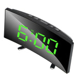 Digital Table Clock Digital Alarm Clock LED Bedside Clock Dual Alarm Adjustable Volume Alarm Clock for Bedroom  Electronic 7 Inch Number Desktop Alarm Clocks For Kids Bedroom LED Screen Curved Dimmable Mirror Stevvex