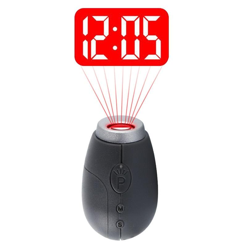 Digital Time Projection Clock Mini LED Clock With Time Projection Wake Up Light Alarm Clock for Heavy Sleeper Portable Digital Watch Night Light Magic Projector Clock Stevvex