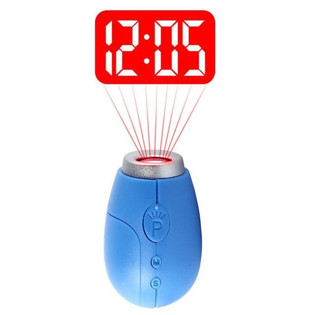 Digital Time Projection Clock Mini LED Clock With Time Projection Wake Up Light Alarm Clock for Heavy Sleeper Portable Digital Watch Night Light Magic Projector Clock Stevvex