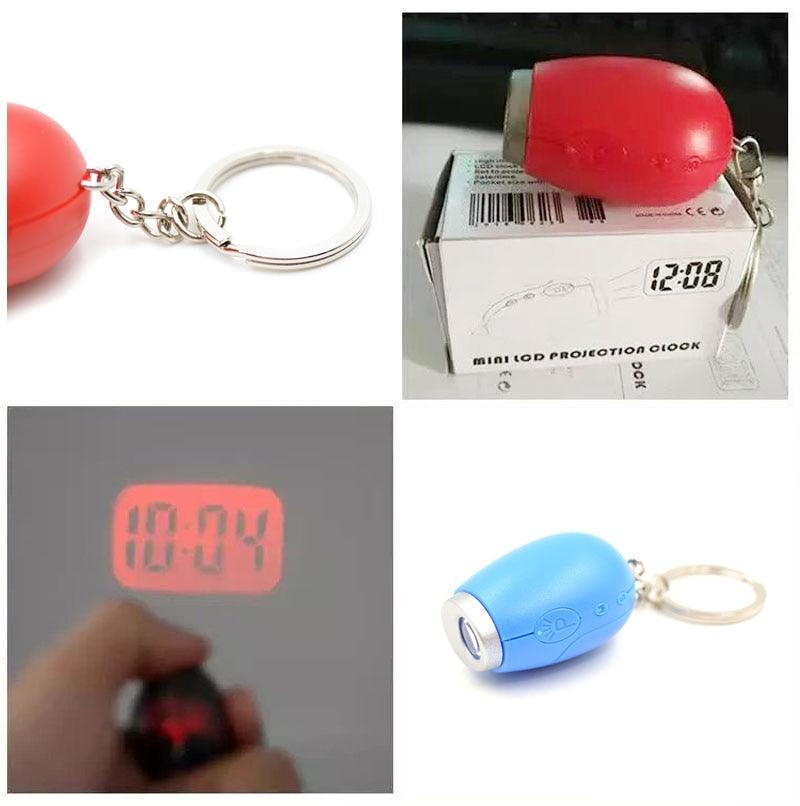 Digital Time Projection Clock Mini LED Clock With Time Projection Wake Up Light Alarm Clock for Heavy Sleeper Portable Digital Watch Night Light Magic Projector Clock Stevvex