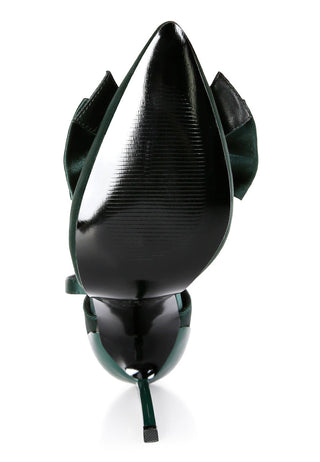 Dingles High Heeled Satin Bow Sandals