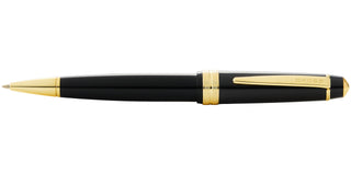 Bailey Light™ Polished Black Resin and Gold Tone Ballpoint Pen - By Baano