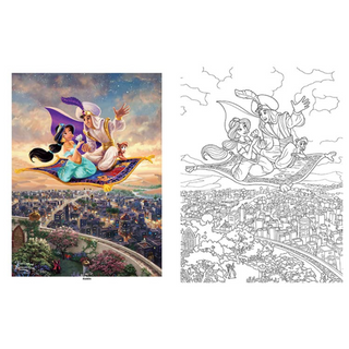 Disney Dreams Collection Thomas Kinkade Studios Disney Princess Coloring Book (Spiral Bound) - By Baano