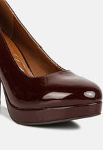 Dixie Patent Faux Leather Pump Sandals London Rag International