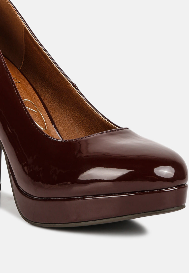 Dixie Patent Faux Leather Pump Sandals London Rag International