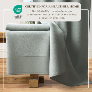 Cotton Linen-Like Border 6-Piece Towel Set - Priya Collection Great Bay Home