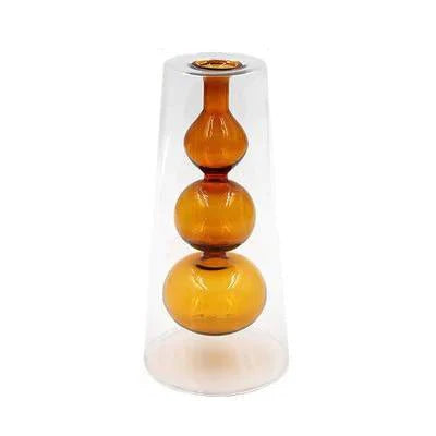 Double Wall Bubble Glass Bud Vase