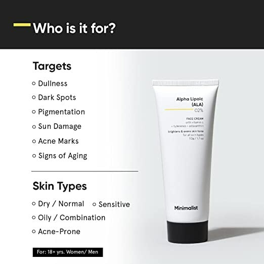 Minimalist Alpha Lipoic (ALA) 02% Face Cream