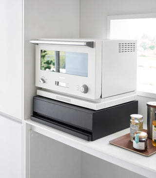 Countertop Drawer with Pull-Out Shelf - Steel - By Baano