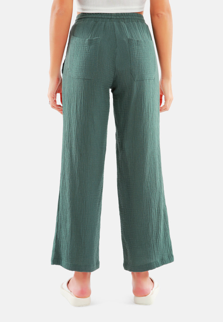 Drawstring Casual Lounge Wide Pants
