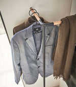 Corner Leaning Coat Hanger (63" H)  - Steel + Wood - By Baano