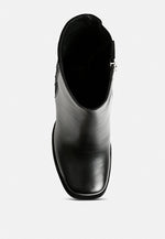 Dryday Diamante Zip Up Block Heel Boots