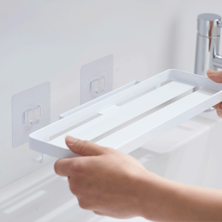 Traceless Adhesive Floating Tray - Steel - By Baano