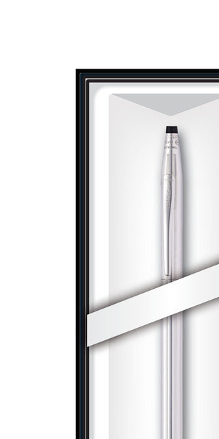 Classic Century® Lustrous Chrome Ballpoint with Classic Black Journal Gift Set - By Baano