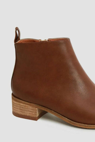 MayFair PU Leather Block Heel Boots - By Baano