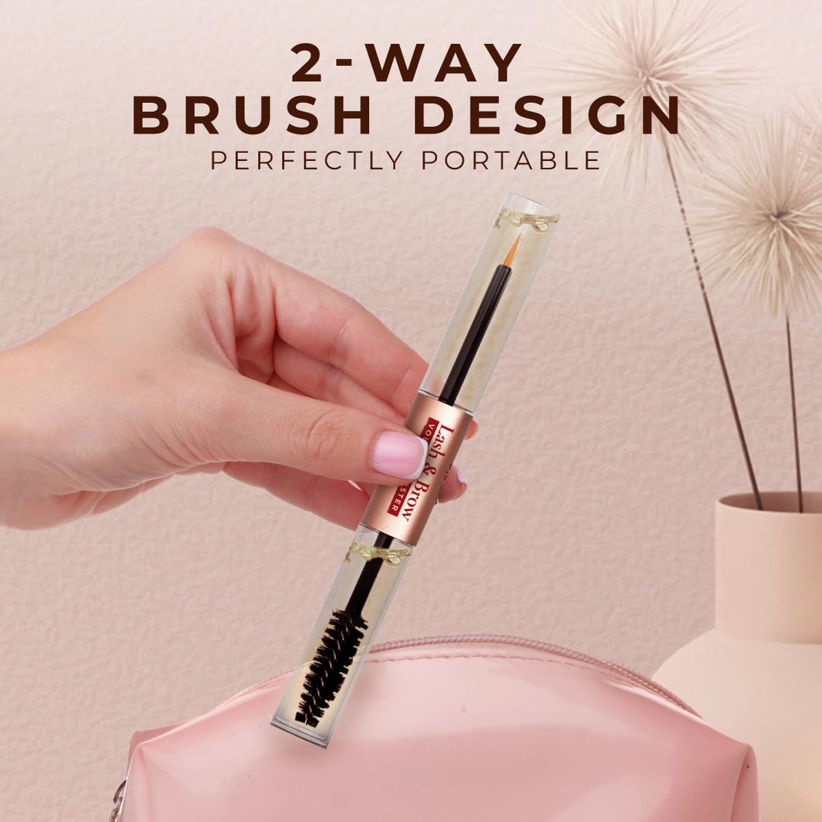 Lash and Brow Oil - 100% Pure Natual Organic Castor Oil Eyelash & Eyebrow Serum for Fuller-Looking Lashes & Brows (0.34 Fl Oz)