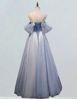 Light Blue Tulle Prom Dress | Sweetheart Pleated Ball Gown | Evening Formal Wear