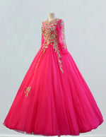 Navy long sleeve bride gown plus size wedding dress gown dark blue princess prom dress ball gown