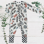 Boys Soft Sleepers Skull Crew Skateboard - By Baano