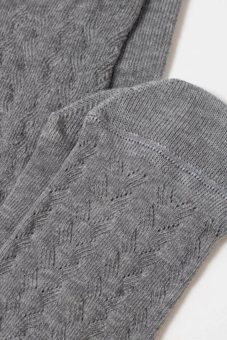 Cotton Knee Highs Conte Classic 010 - Cotton Blend and Knitted Pattern - By Baano