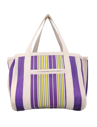 Darwen Striped Nylon Tote Bag