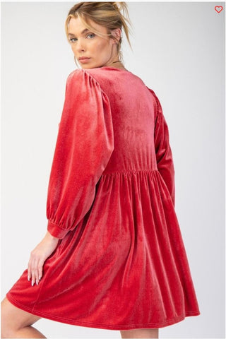 Dress, Pink Velvet