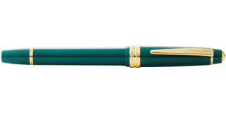 Bailey Light™ Polished Green Resin and Gold Tone Medium Nib Fountain Pen - By Baano