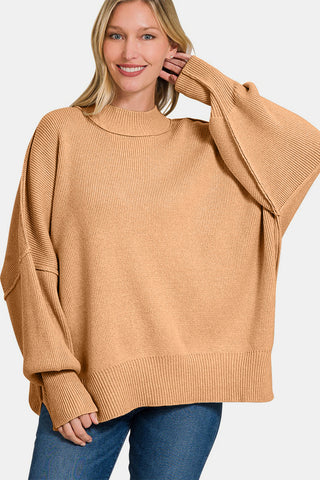 Zenana Side Sit Oversize Sweater - By Baano