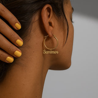 Sleek Signature Name Earrings