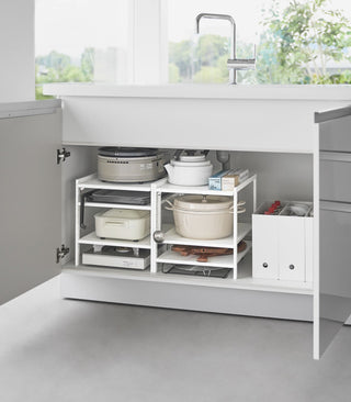 Three-Tier Cabinet Storage Rack (14" H)  - Steel - By Baano