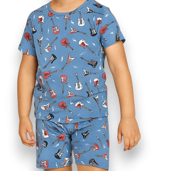 Electric Guitars Rockstar Summer Pajama Set - By Baano