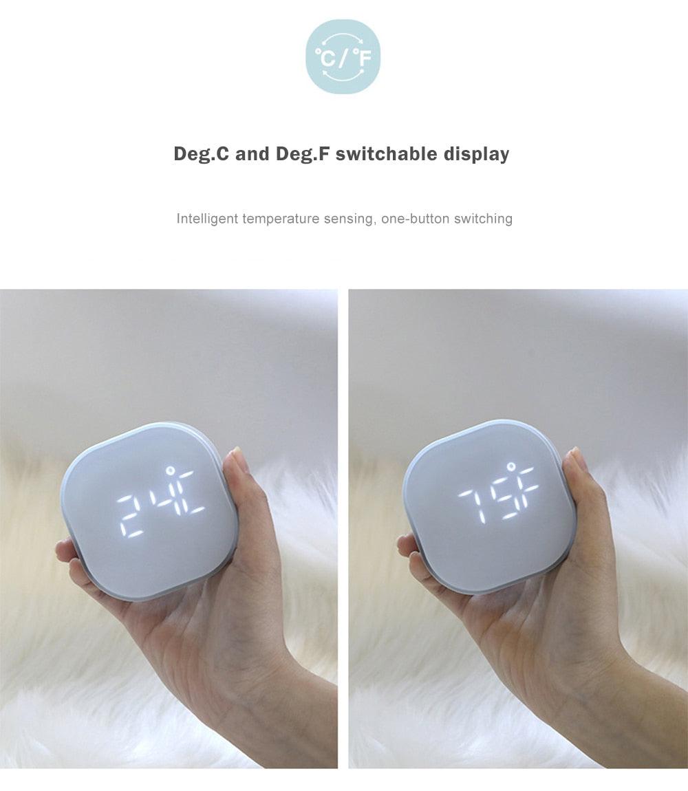 Electronic Square Silent Bedside Alarm Clock Intelligent Temperature Sensing Magnetic Attraction Desk Clock Mini Battery Operated Alarm Clock  Home Decor Stevvex
