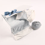 ELEONOR | Boys Blue Babysuit Gift Set (3)