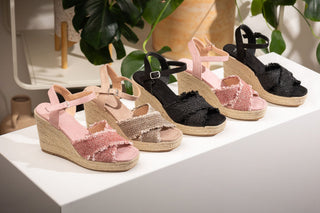 Elinor Wedge in Black Naughty Monkey