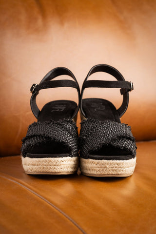 Elinor Wedge in Black Naughty Monkey