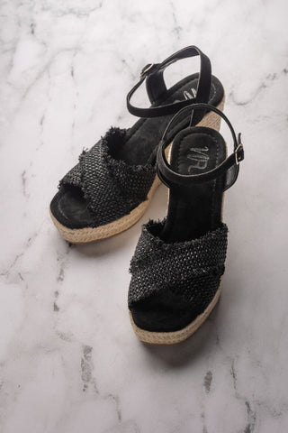 Elinor Wedge in Black Naughty Monkey