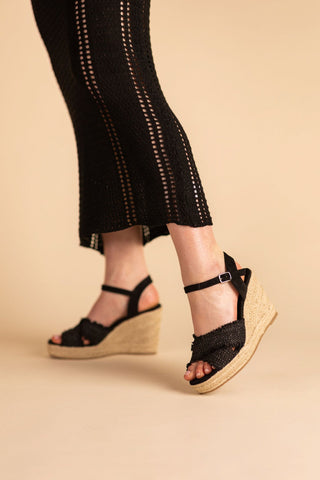 Elinor Wedge in Black Naughty Monkey