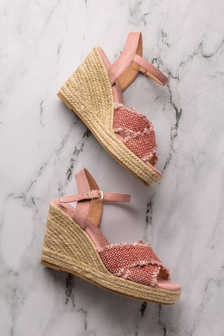 Elinor Wedge in Pink Naughty Monkey