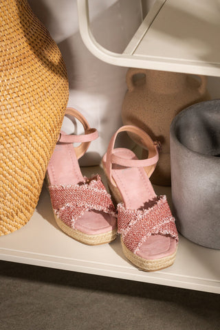 Elinor Wedge in Pink Naughty Monkey