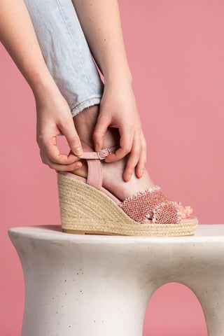 Elinor Wedge in Pink Naughty Monkey