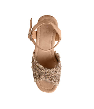 Elinor Wedge in Taupe Naughty Monkey