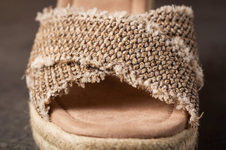 Elinor Wedge in Taupe Naughty Monkey