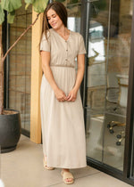 Ella Cinched Waist Maxi Dress