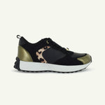 BASTILLE: RETRO RUNNER - BLACK/ANIMAL PRINT - By Baano