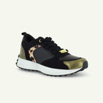 BASTILLE: RETRO RUNNER - BLACK/ANIMAL PRINT - By Baano
