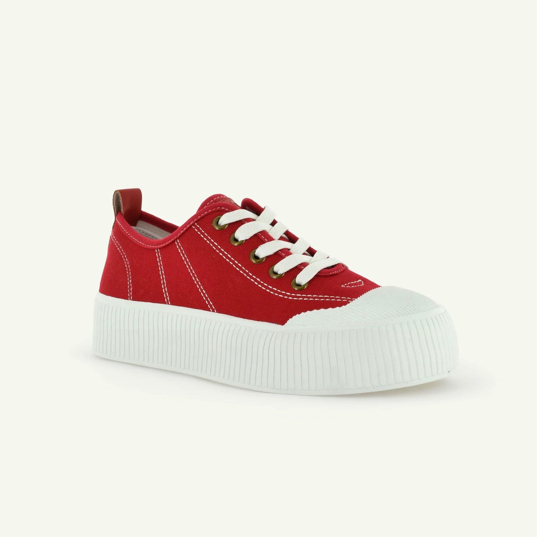 COURT ROYALE: VULCANIZED COURT SHOE - RED - By Baano