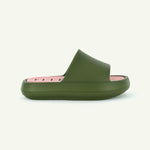 ST. TROPEZ: PLATFORM SLIDE - OLIVE - By Baano