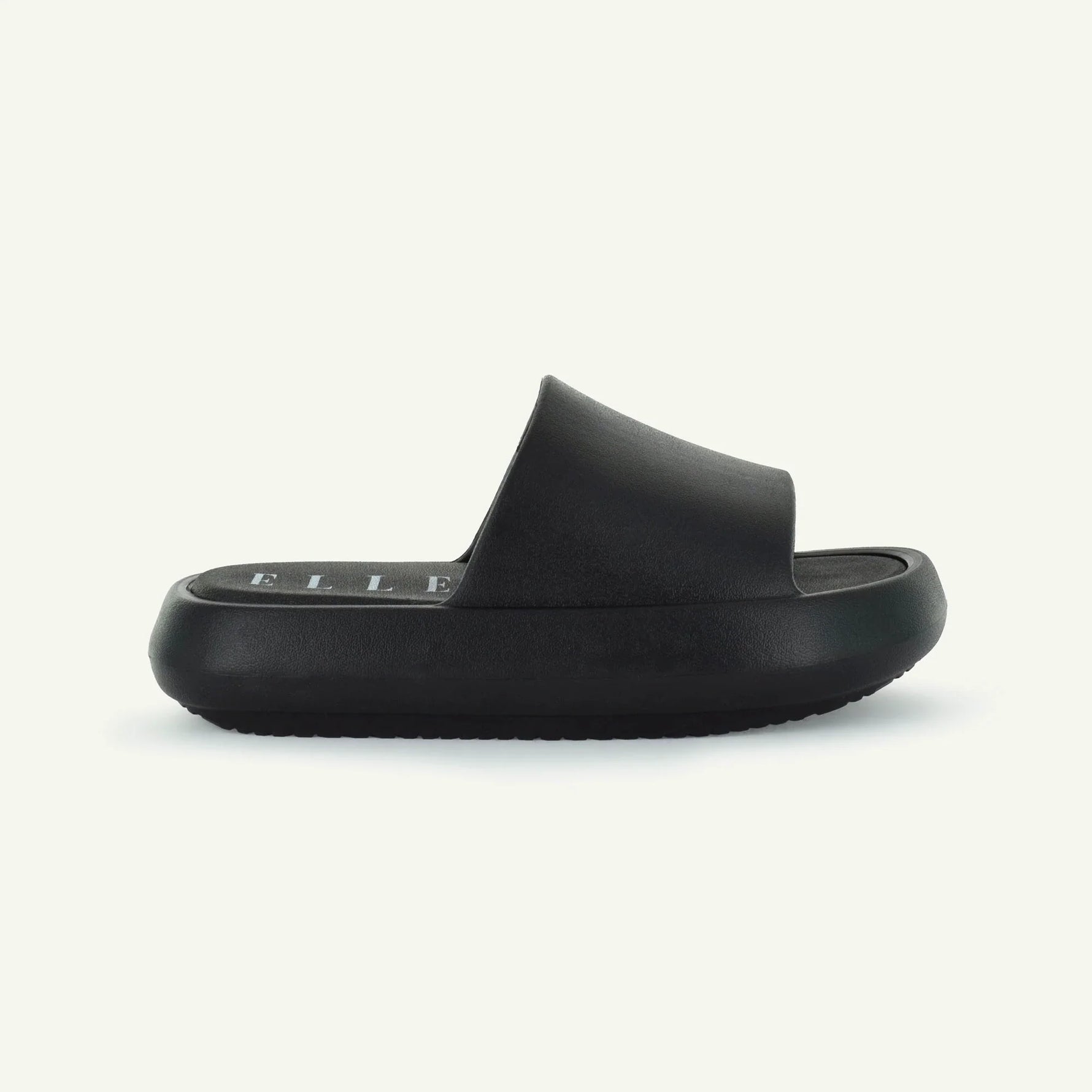ST. TROPEZ: PLATFORM SLIDE - BLACK - By Baano